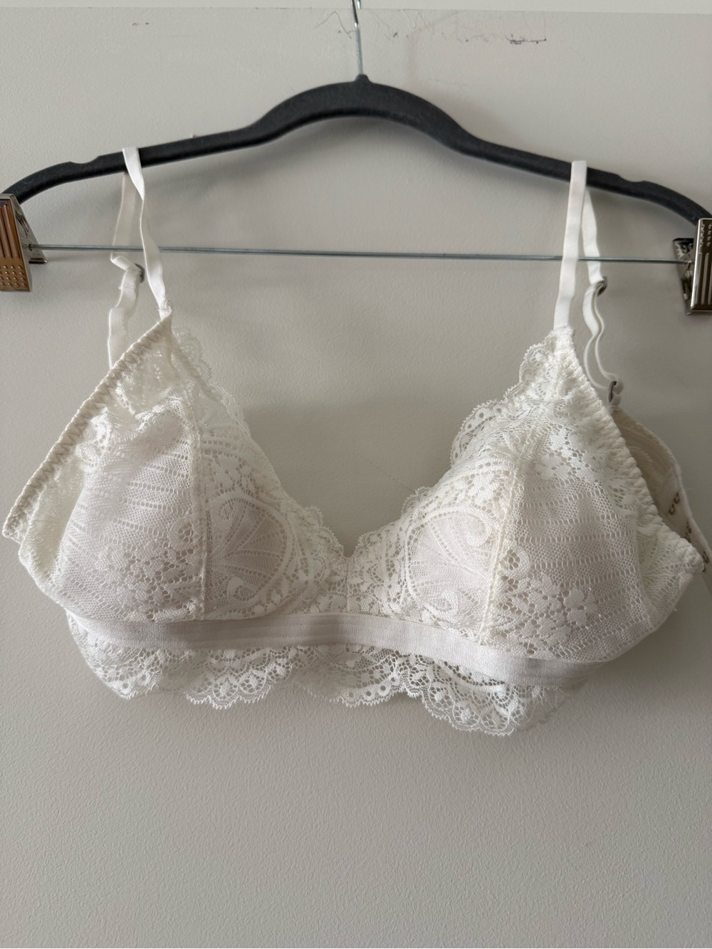 Gilly Hicks White Lace Triangle Bralette